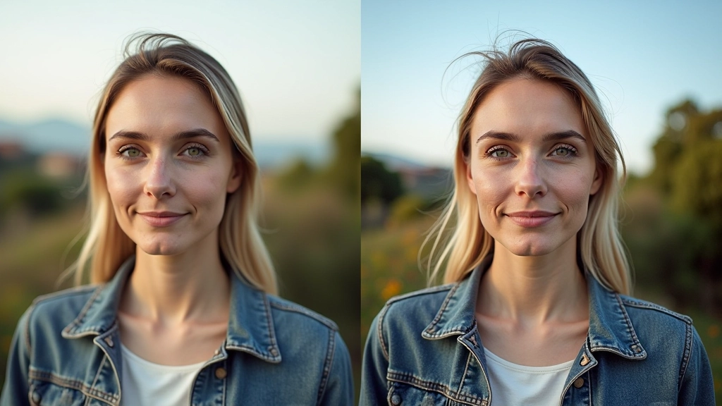 Antes e depois de edição fotográfica mostrando ajuste de exposure em foto de arquitetura portuguesa
